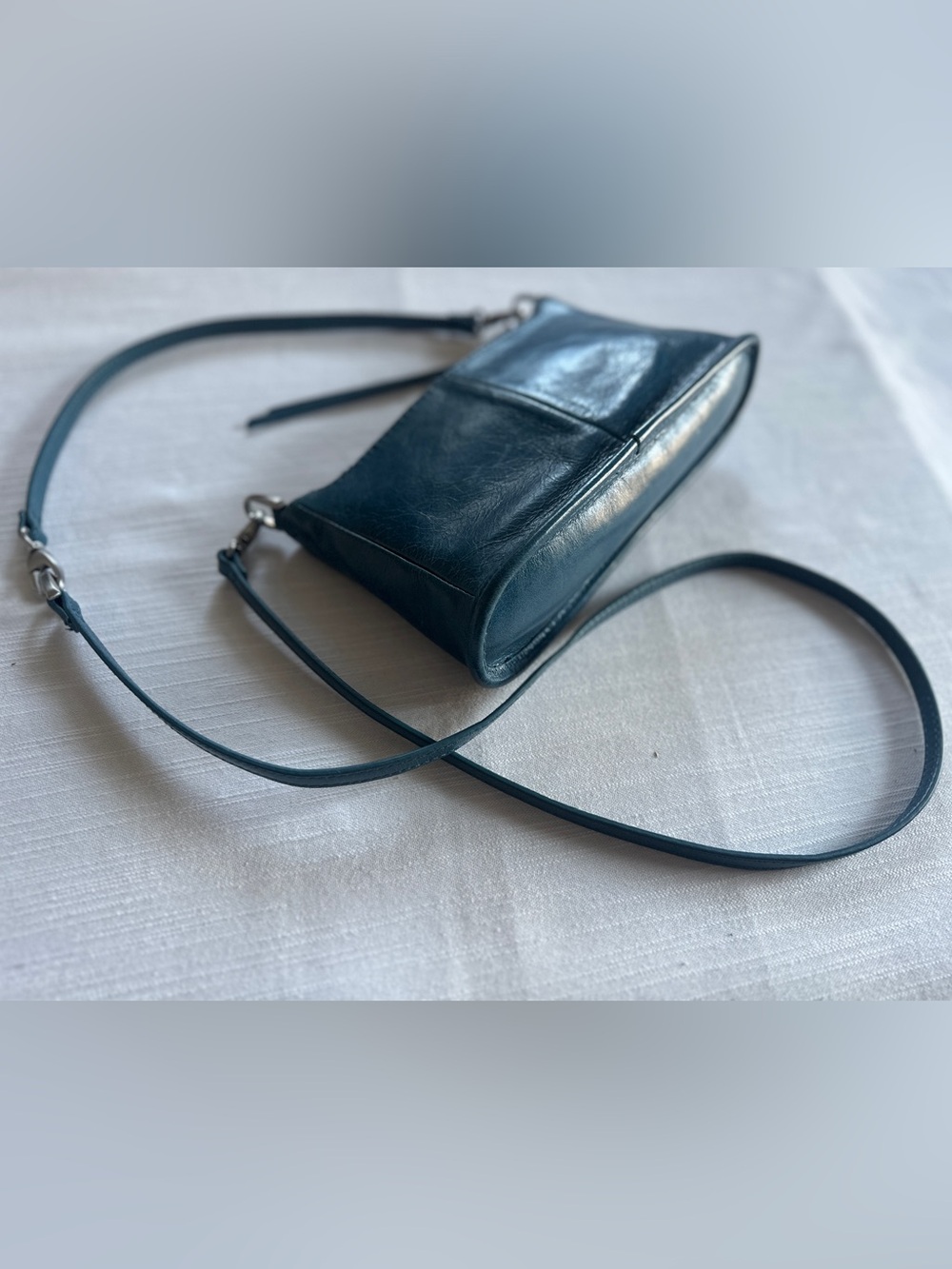 HOBO Cadence Convertible Crossbody Bag Wild Bluegrass Teal Leather